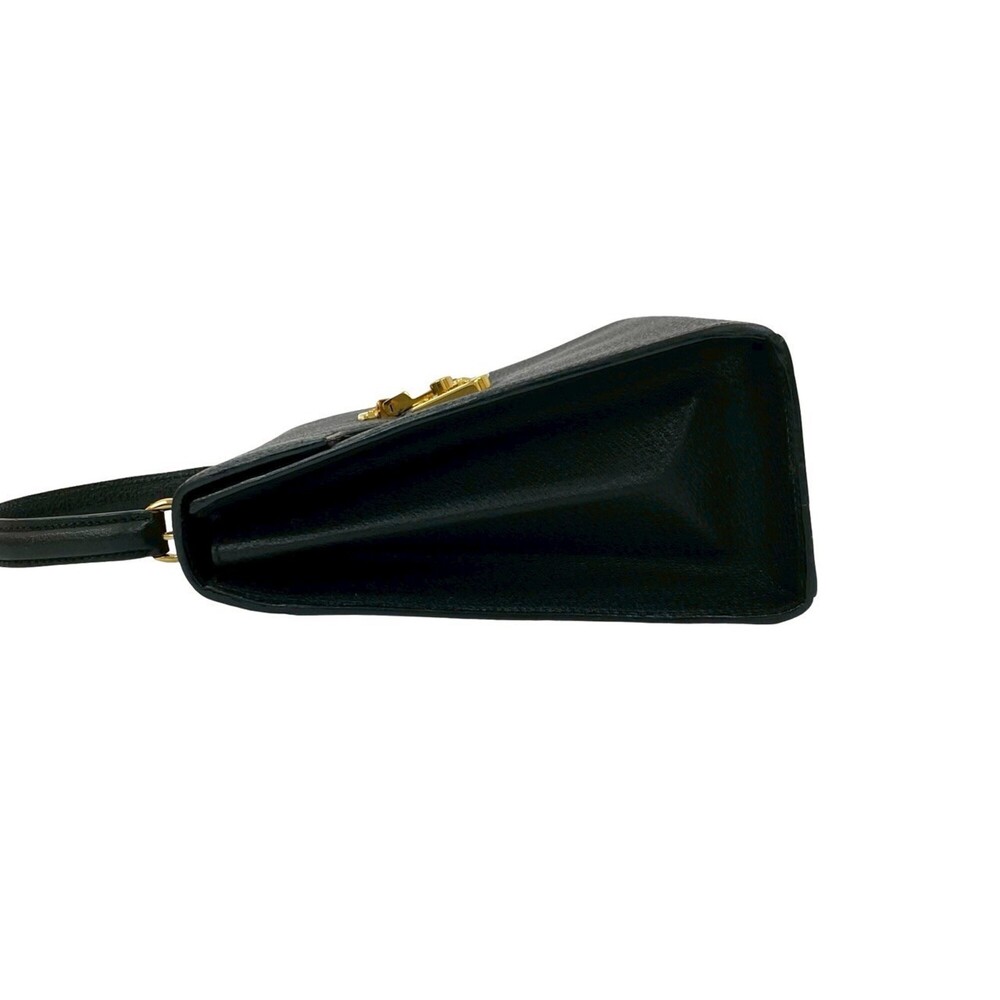 GUCCI Authentic Black Leather Shoulder Bag - Picture 5 of 10